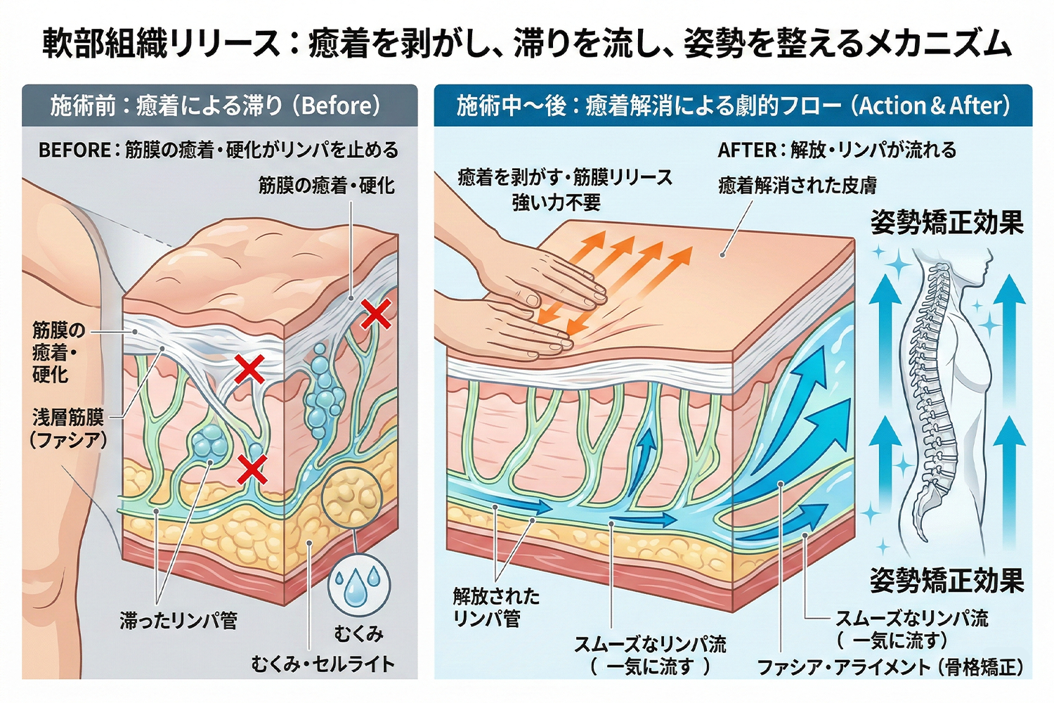 皮膚のねじれ解説図